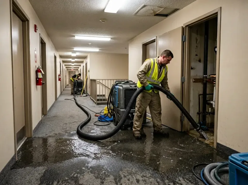 multi-unit-apartment-hallway-f-005 — frequently asked questions, Emergency Burst Pipe Water Extraction & Removal in Lionvill…